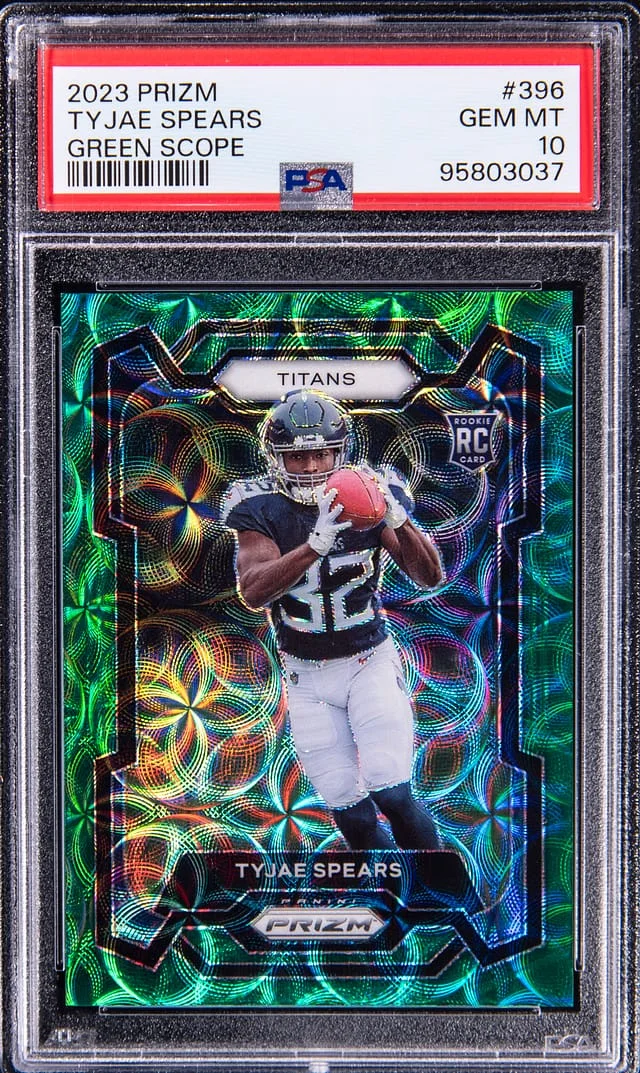 2023 Panini Prizm Tyjae Spears Green Scope #396 card image