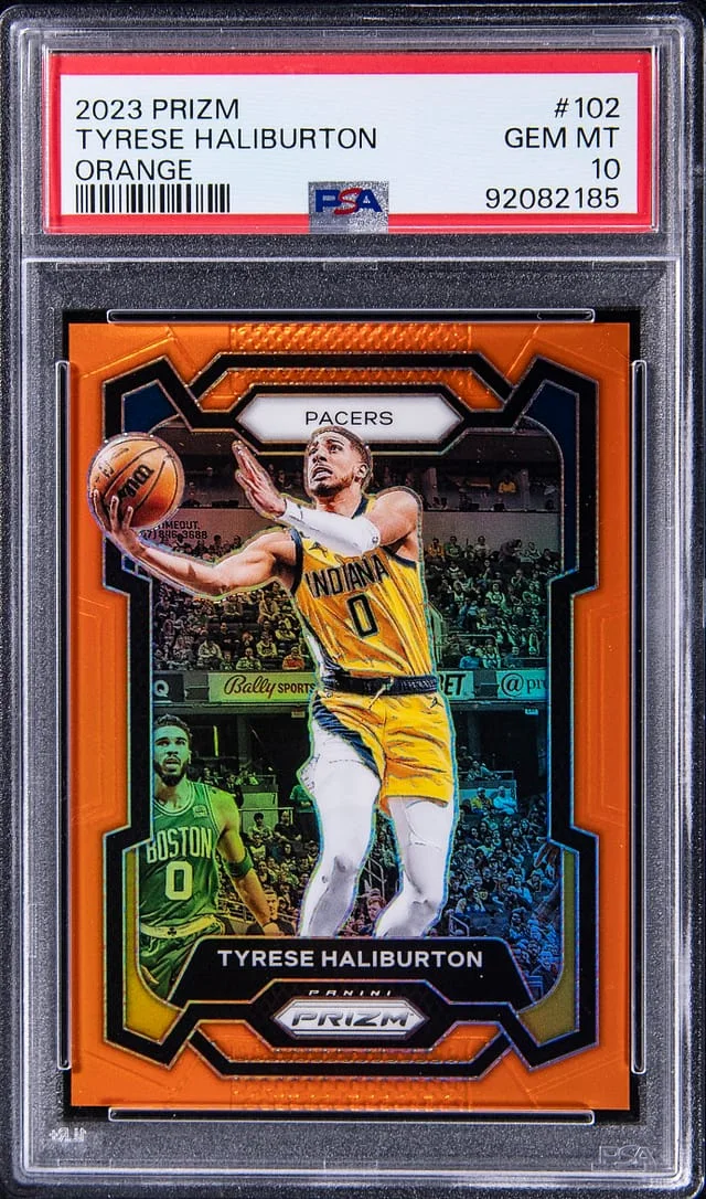 2023 Panini Prizm Tyrese Haliburton Orange #102 card image