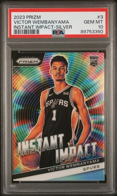 2023 Panini Prizm Victor Wembanyama Instant Impact Silver #3 card image