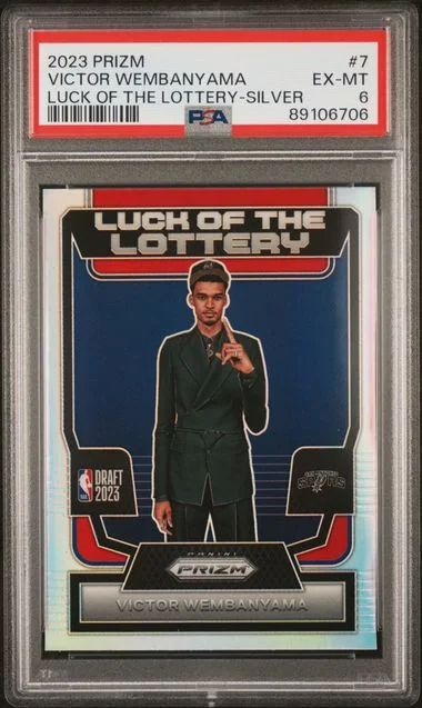 2023 Panini Prizm Victor Wembanyama Luck Of The Lottery #7 card image