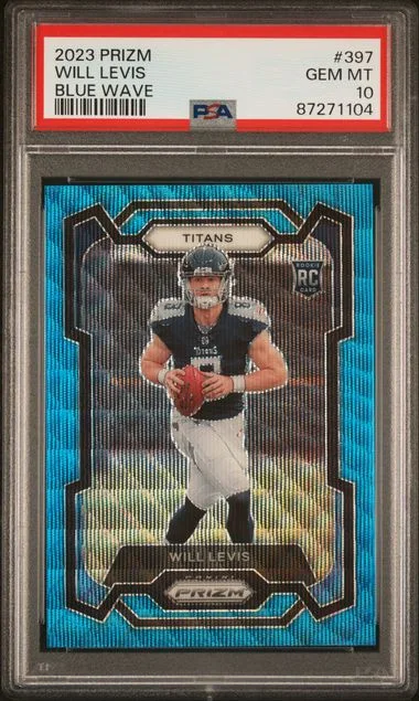 2023 Panini Prizm Will Levis Blue Wave #397 card image