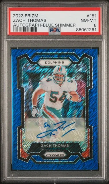 2023 Panini Prizm Zach Thomas Autograph-Blue Shimmer #181 card image