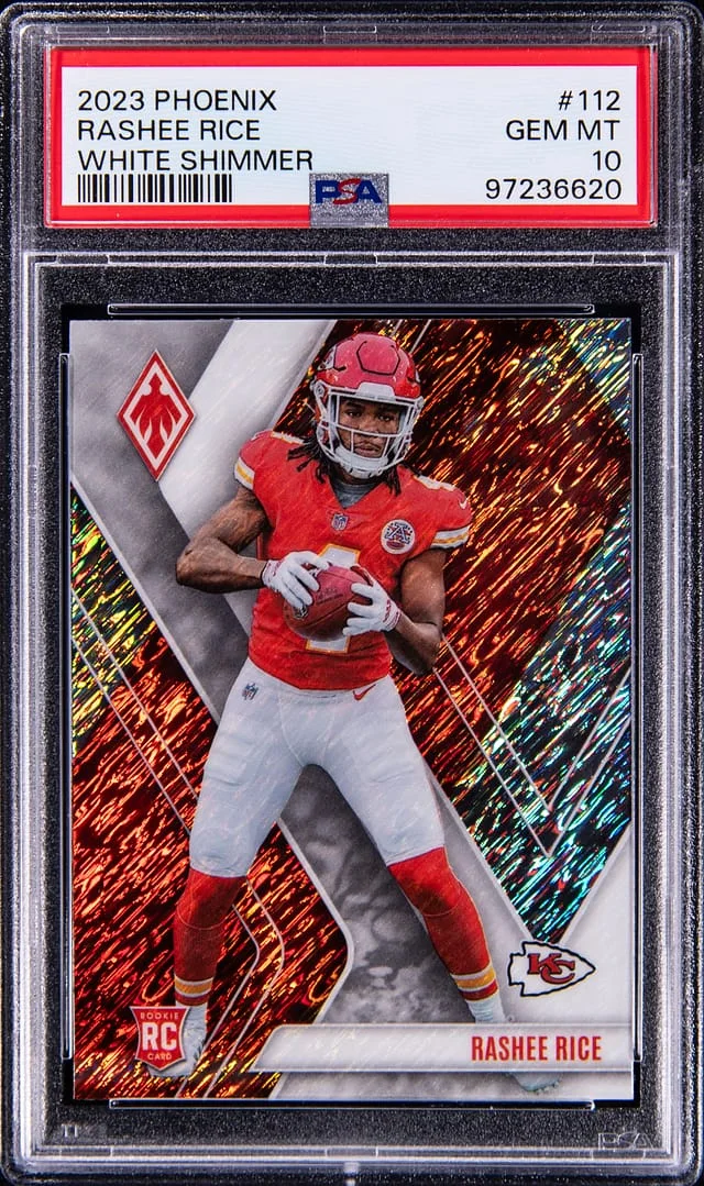 2023 Panini Rashee Rice Phoenix White Shimmer #112 card image