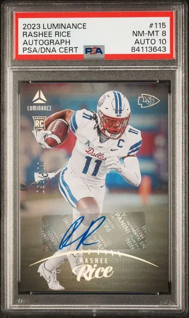 2023 Panini Rashee Rice Luminance Autograph #115 card image