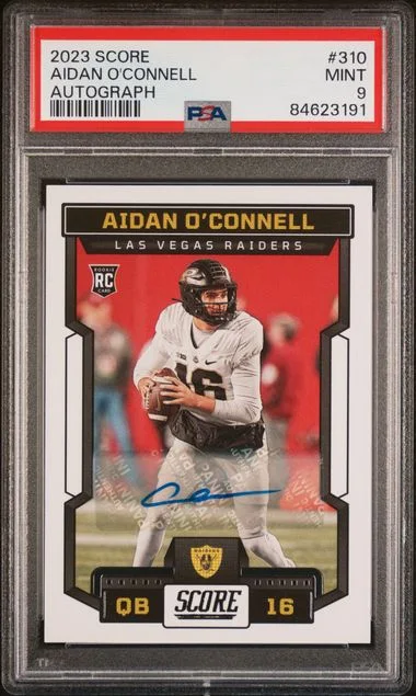 2023 Panini Score Aidan O'Connell Autograph #310 card image