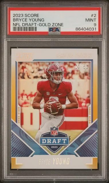 2023 Panini Score Bryce Young NFL Draft Gold Zone #2 card image