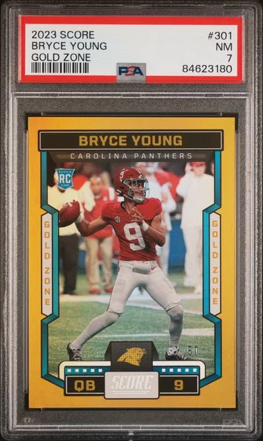 2023 Panini Score Bryce Young Gold Zone #301 card image