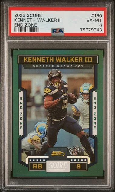 2023 Panini Score Kenneth Walker III End Zone #180 card image