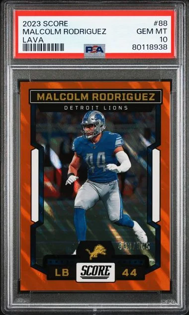 2023 Panini Score Malcolm Rodriguez Lava #88 card image