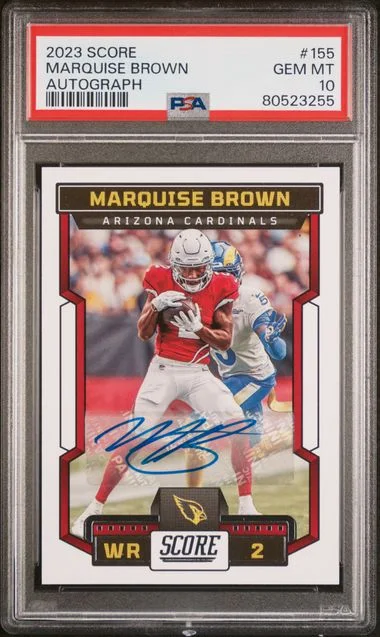 2023 Panini Score Marquise Brown Autograph #155 card image