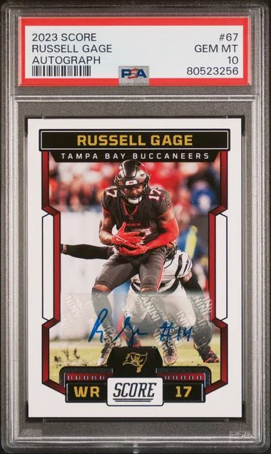 2023 Panini Score Russell Gage Autograph #67 card image