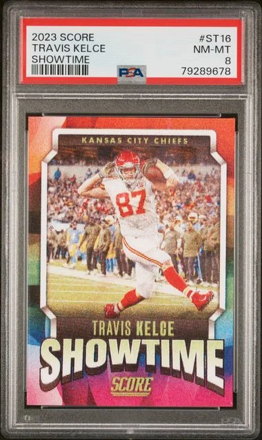 2023 Panini Score Travis Kelce Showtime #ST-16 card image