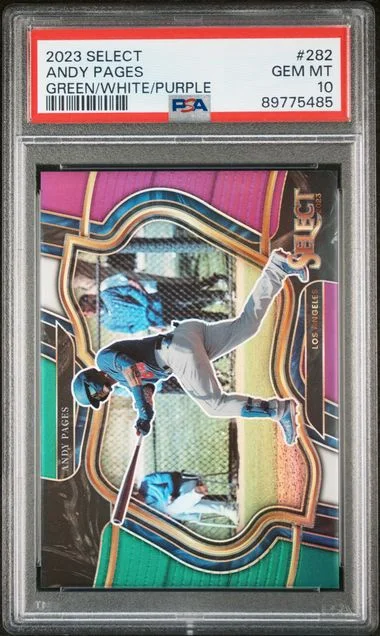 2023 Panini Select Andy Pages Green/White/Purple #282 card image