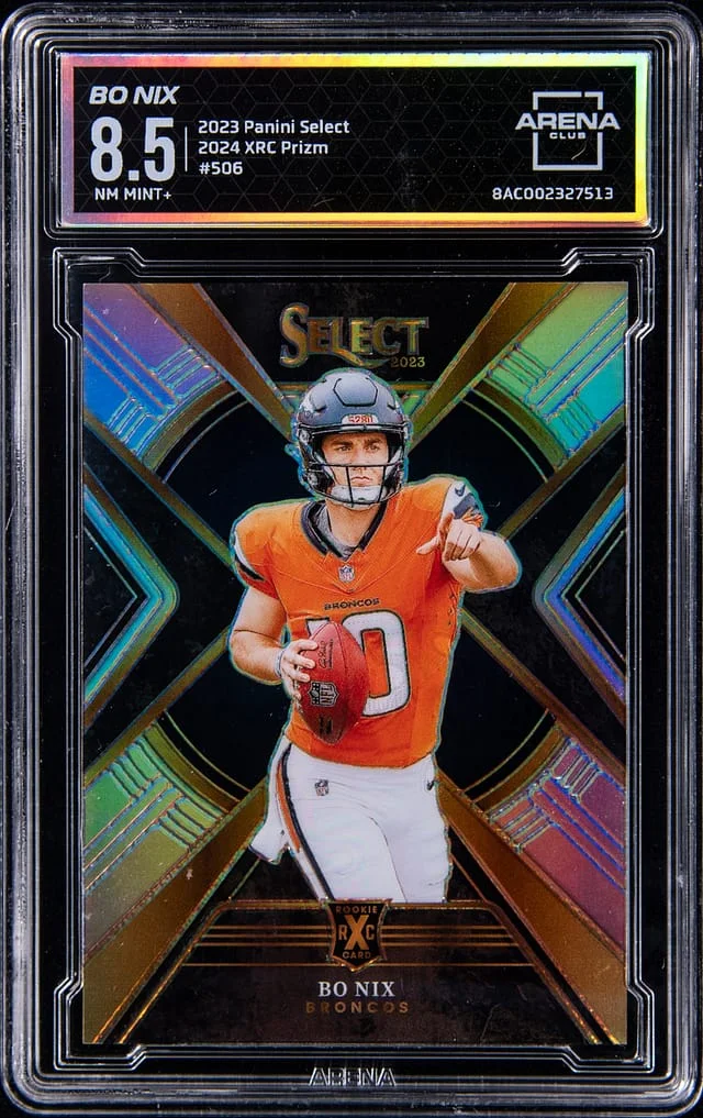 2023 Panini Select Bo Nix - ACG NM-MINT+ 8.5 XRC Prizm #506 card image