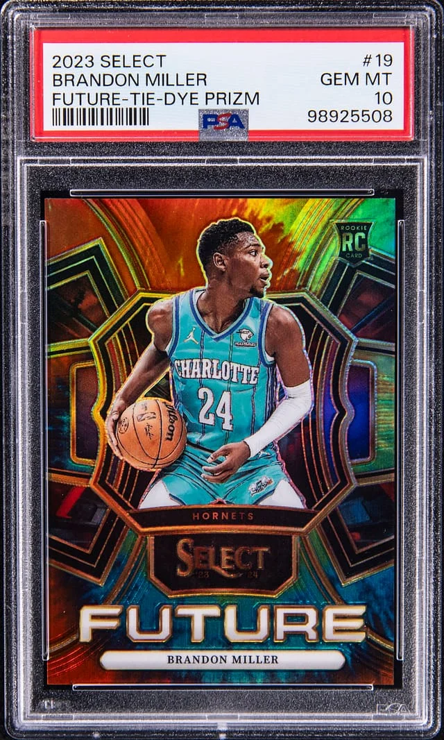 2023 Panini Select Brandon Miller Future Tie-Dye Prizm #19 card image
