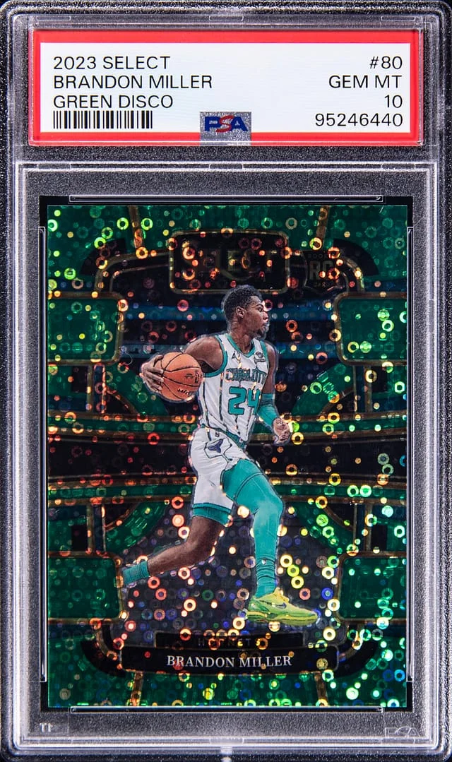 2023 Panini Select Brandon Miller Green Disco #80 card image