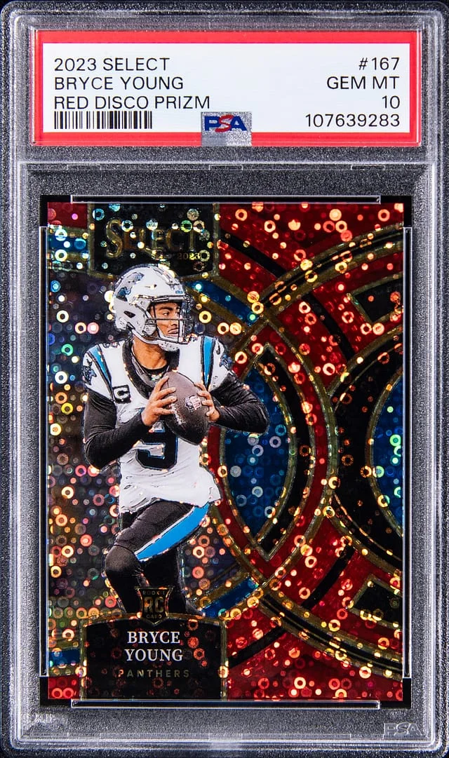 2023 Panini Select Bryce Young Red Disco Prizm #167 card image