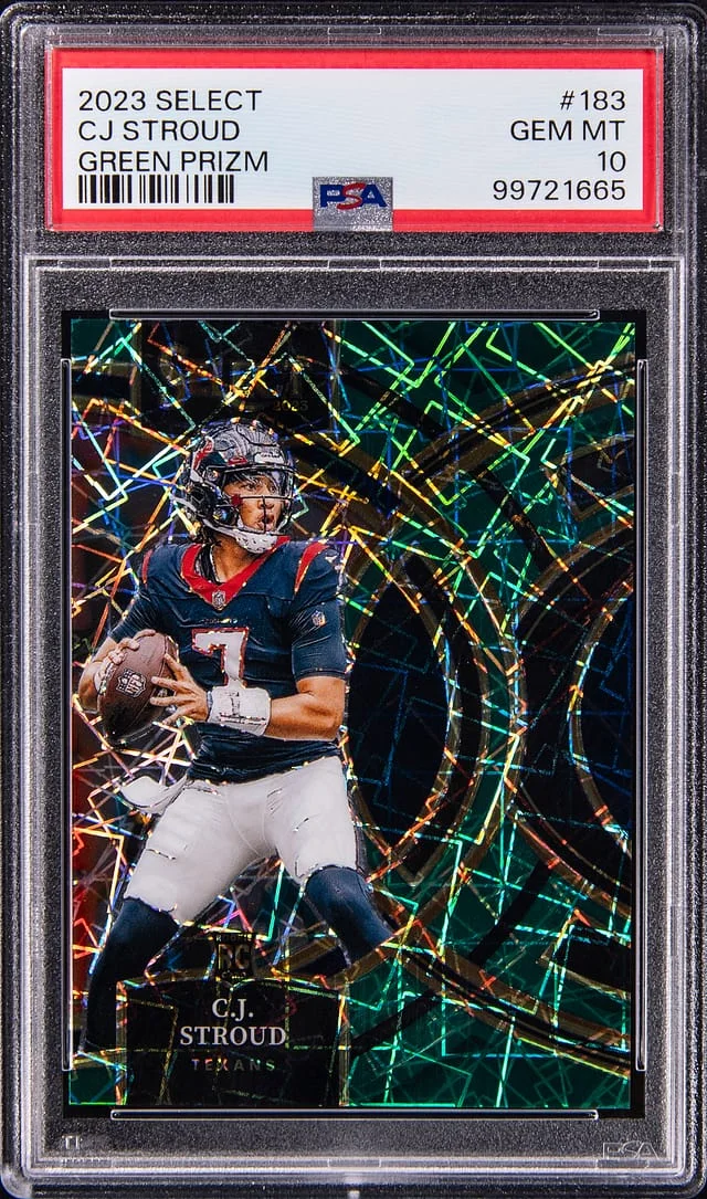 2023 Panini Select C.J. Stroud Blue Disco Prizm #183 card image