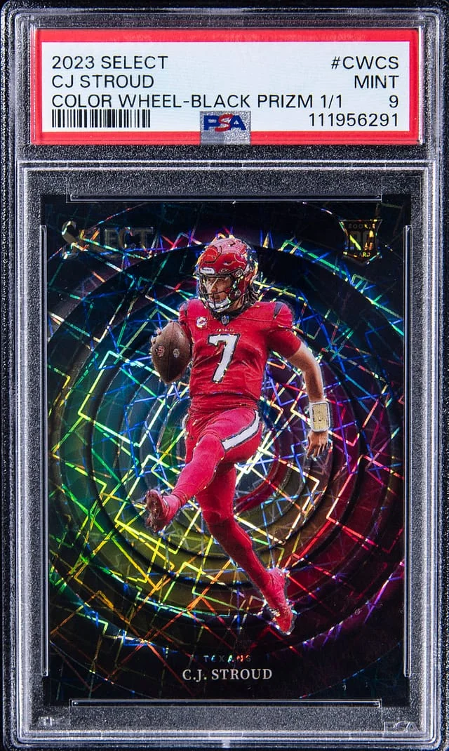 2023 Panini Select CJ Stroud Color Wheel Black Prizm #CW-CS card image
