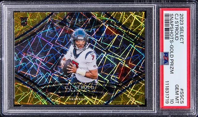 2023 Panini Select C.J. Stroud Snapshots Gold Prizm #SSCS card image