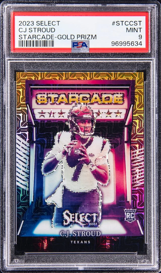 2023 Panini Select C.J. Stroud Starcase Gold Prizm #STC-CST card image