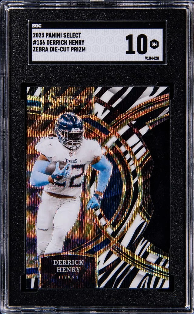 2023 Panini Select Derrick Henry Zebra Die-Cut Prizm #156 card image