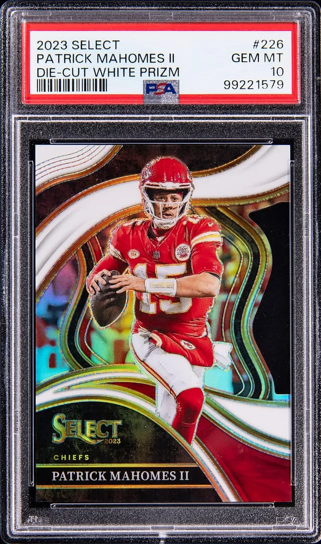2023 Panini Select Die Cut White Prizm Club Level Patrick Mahomes #no-number card image
