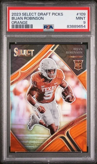 2023 Panini Select Draft Picks Bijan Robinson Orange #109 card image
