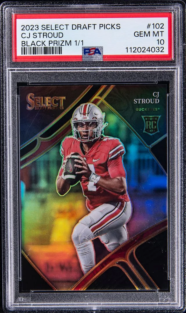 2023 Panini Select Draft Picks C.J. Stroud Red Lazer #102 card image
