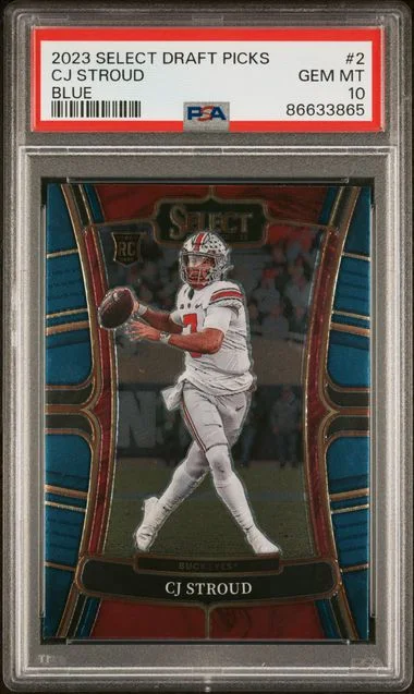 2023 Panini Select Draft Picks C.J. Stroud Blue #2 card image
