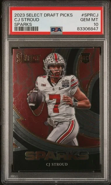 2023 Panini Select Draft Picks Cj Stroud Sparks #SPRCJ card image
