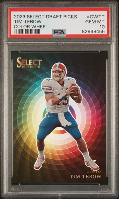2023 Panini Select Draft Picks Color Wheel Cwtt Tim Tebow #no-number card image