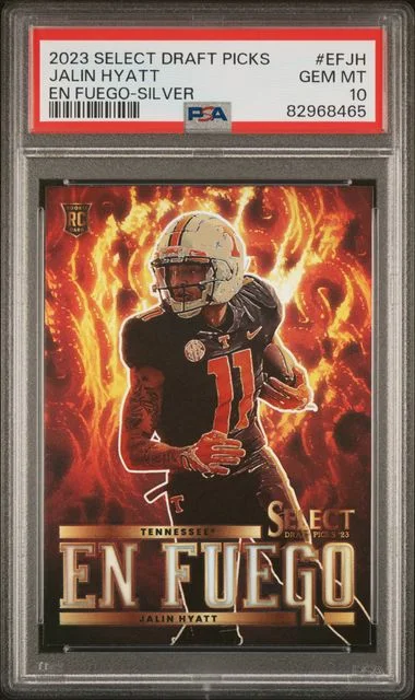 2023 Panini Select Draft Picks En Fuego Silver Efjh Jalin Hyatt #no-number card image