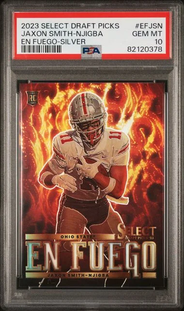 2023 Panini Select Draft Picks En Fuego Silver Efjsn Jaxon Smith-Njigba #no-number card image
