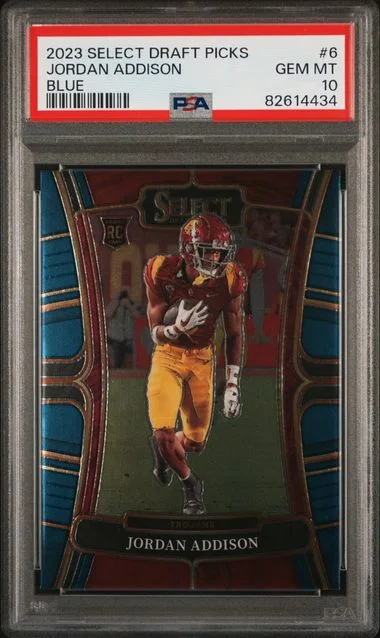 2023 Panini Select Draft Picks Jordan Addison Blue #6 card image