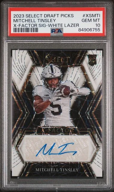 2023 Panini Select Draft Picks Mitchell Tinsley X-Factor Signature White Lazer #XS-MTI card image