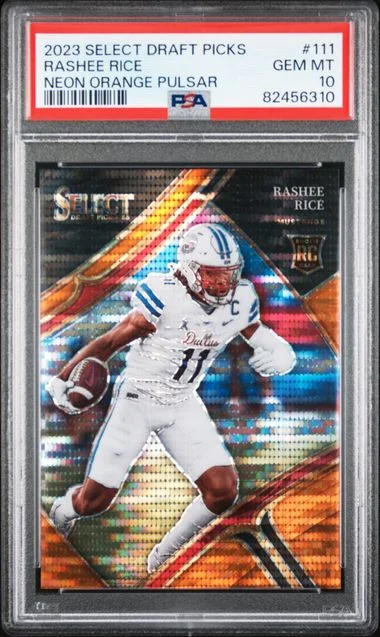 2023 Panini Select Draft Picks Rashee Rice Neon Orange Pulsar #111 card image