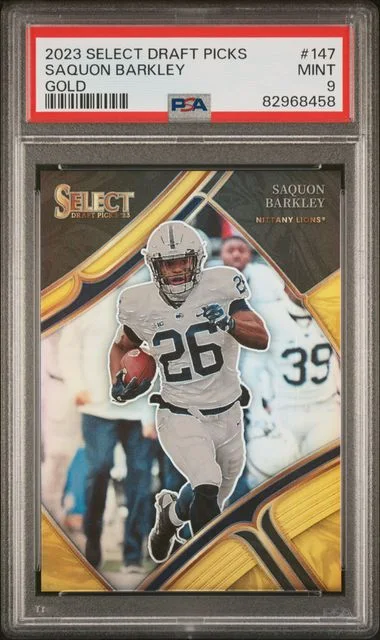 2023 Panini Select Draft Picks Saquon Barkley Gold #147 card image