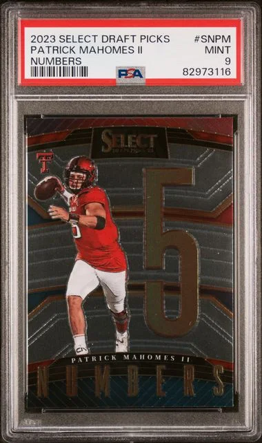 2023 Panini Select Draft Picks Select Numbers Snpm Patrick Mahomes II #no-number card image