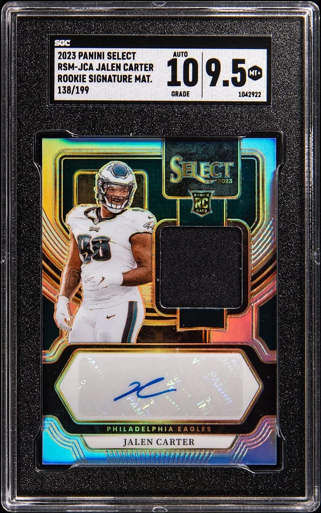 2023 Panini Select Jalen Carter Signature Materials #RSM-JCA card image