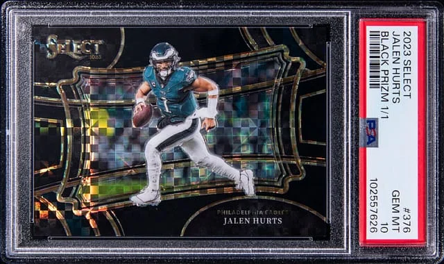 2023 Panini Select Jalen Hurts Black Prizm #376 card image