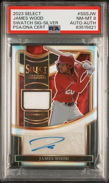 2023 Panini Select James Wood Select Swatches Signature Silver #SSS-JW card image