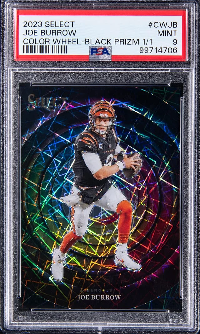 2023 Panini Select Joe Burrow Color Wheel Black Prizm #CW-JB card image