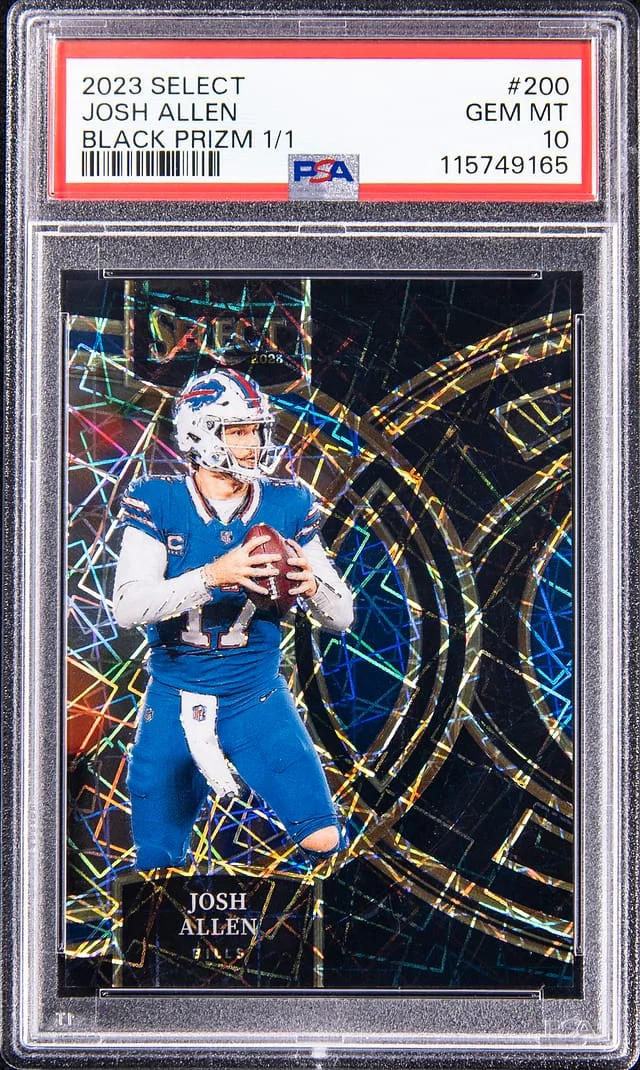 2023 Panini Select Josh Allen Black Prizm #200 card image