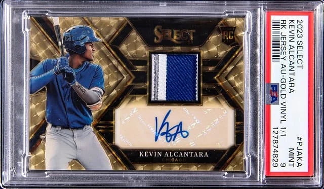 2023 Panini Select Kevin Alcantara Jersey Autograph Gold Vinyl #PJA-KA card image