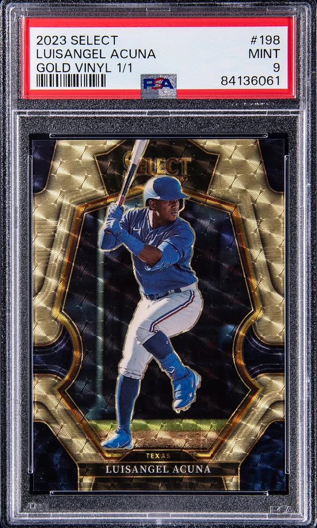 2023 Panini Select Luisangel Acuna Gold Vinyl #198 card image