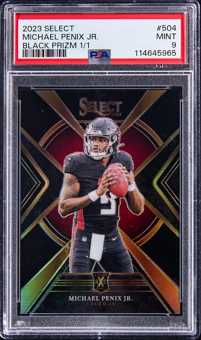2023 Panini Select Michael Penix Jr. Black Prizm #504 card image