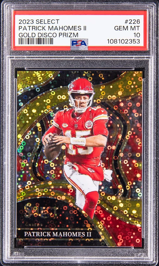 2023 Panini Select Patrick Mahomes II Red Disco Prizm #226 card image