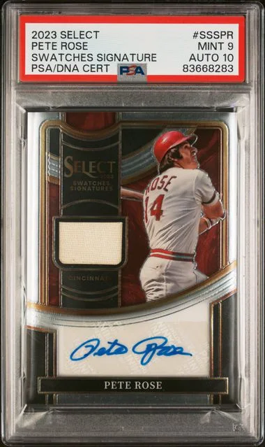 2023 Panini Select Pete Rose Select Swatches Signature #SSS-PR card image
