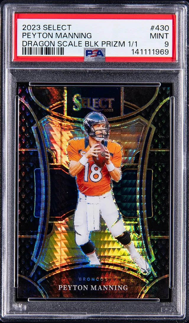 2023 Panini Select Peyton Manning Dragon Scale Black Prizm #430 card image